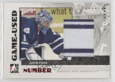 2007-08 ITG Heroes and Prospects Game-Used Number Justin Pogge #GUN-36 2t7