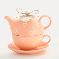 Teapot Cup Combo,Teapot and Teacup for One,Tea Cup and Saucer Set-Tea Pot Set Gi