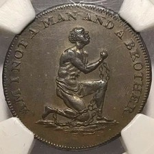 Anti-Slavery - Middlesex D&H 1037 NGC MS-62 BN - Am I Not a Man and a Brother