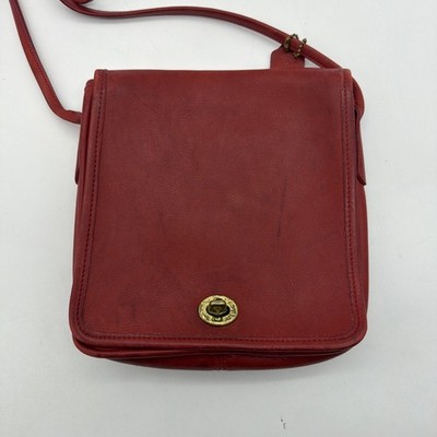 NEW Vintage Coach Legacy Companion Flap Bag Red Leather Crossbody Purse J0C-9076