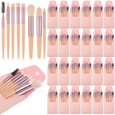 24 Sets Travel Makeup Brush Set Bulk, Mini Face Makeup Brushes with Storage B...