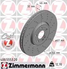 2x Bremsscheibe COAT Z ZIMMERMANN 400.5553.20 f&uuml;r MERCEDES KLASSE W177 V177 AMG