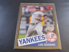 2020 Topps Baseball Luis Severino 1985 Gold Parallel #39/50 New York Yankees