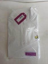 Magnolia Lane Tech Damska biała kurtka golfowa Pełny zamek błyskawiczny S Augusta Logo narodowe