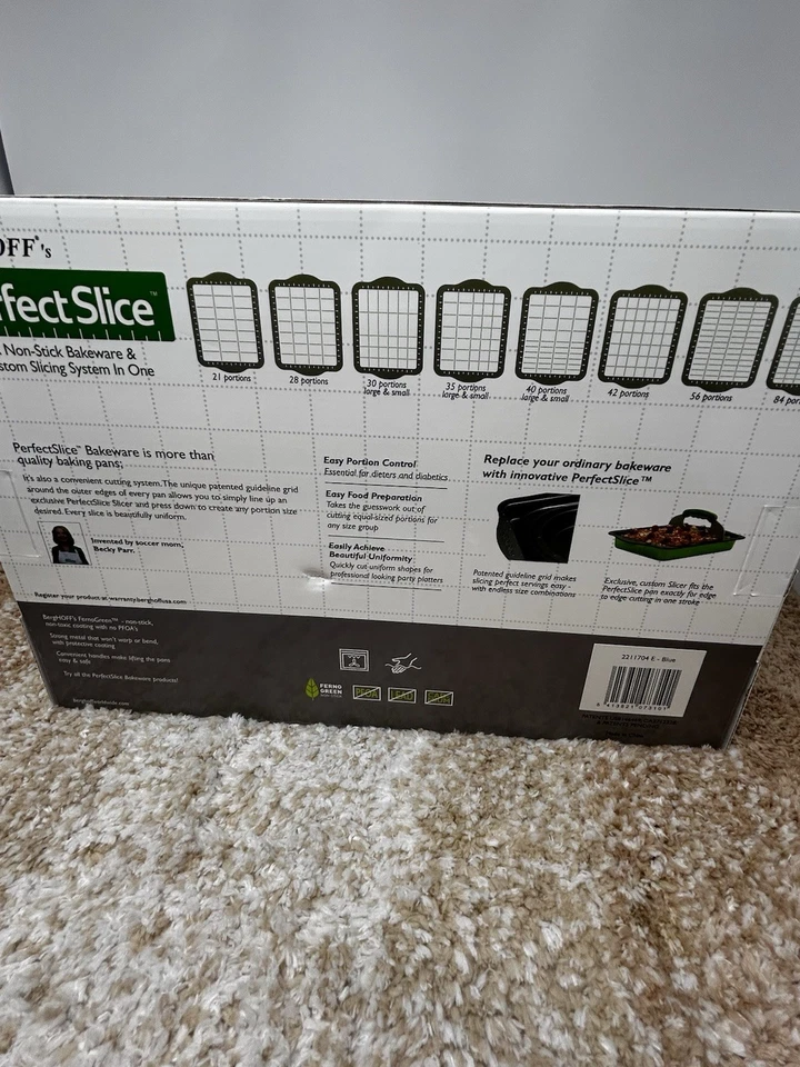 BergHOFF's Perfect Slice 不粘烤盘和定制切片系统 全新 蓝色 — 第 3/3 张图片