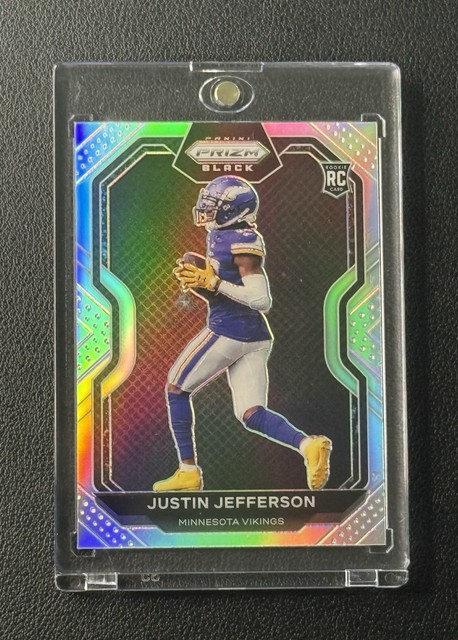 🔥2020 Panini Prizm Black Justin Jefferson Silver (RC) ROOKIE Vikings 🔥
