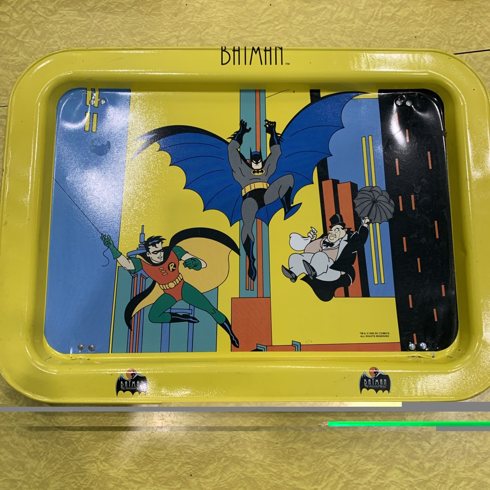 Vintage Batman 1993 Metal Tv Tray DC Comics