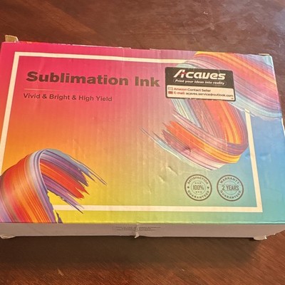 acaves Sublimation Ink Cartridge Set High Yield Vivid & Bright