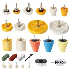 26pcs Buffing Wheel Kit for Drill   Different Size and Density Polishing Buff...