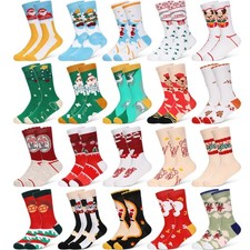 20 PCS Kids Christmas Socks Bulk Thermal Warm Holiday Cotton Winter Boy Girl