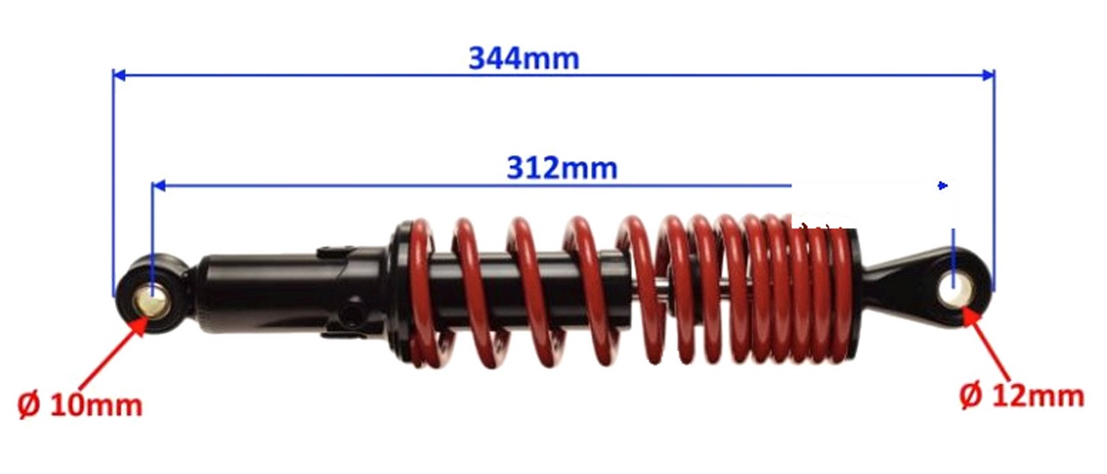 Amortisseur arrière pour Junak 126 et 904 suspension moto renforcée