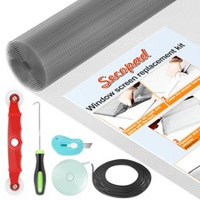 Window Screen Door Repair Kit, 39" x 78" Screen Door Mesh Replacement Kit, Du...