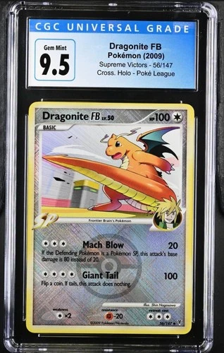POKEMON PLATINUM SUPREME VICTORS DRAGONITE CROSSHATCH REV. HOLO CGC 10 (Old 9.5)