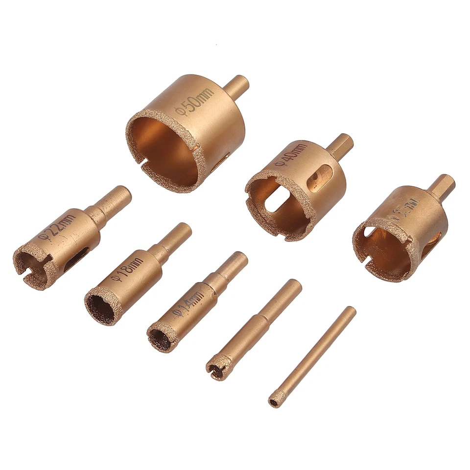 8 × Foret Diamant Scie Cloche Pro Outils de perçage 8 types Processus de brasage - Photo 3/4