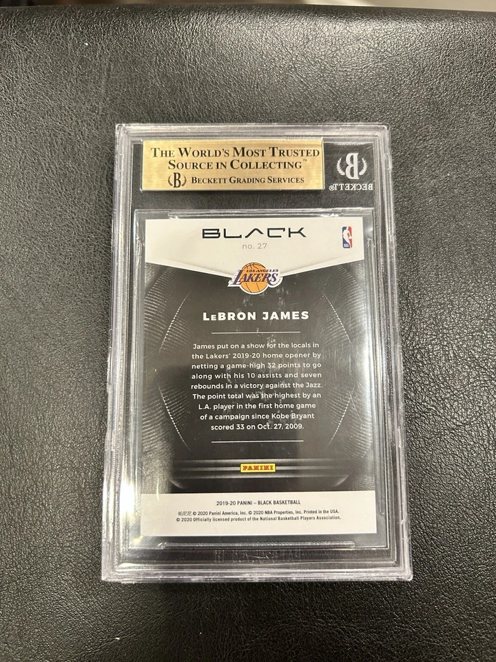 Panini Black LeBron James Silver 2019/65–BGS 9,5 Gem Mint| Impresión corta| Lakers Foto 2 de 2