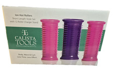 Calista Tools Ion Hot Rollers Short Length Style Set 12 Curlers New Open Box
