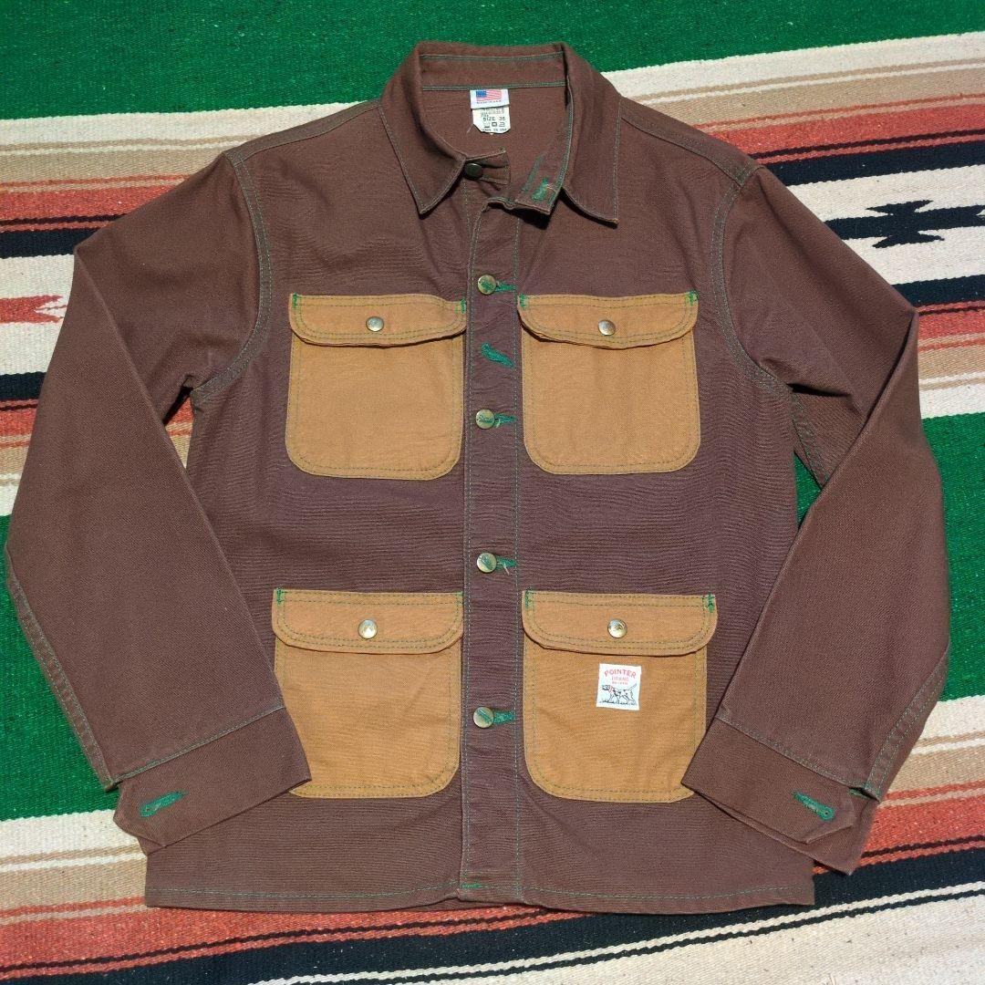 Brown POINTER Chore Coverall Jacket, Size 38, USA - image 2