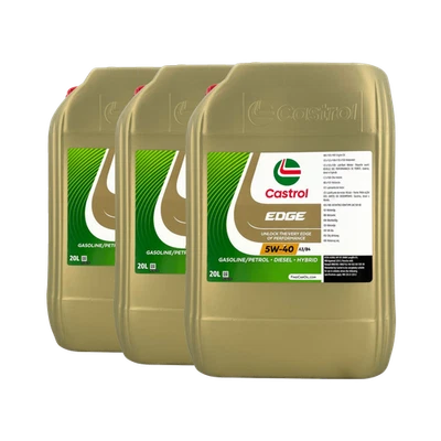 CASTROL Edge 5W-40 A3/B4 Huile Moteur, VW 505 00, BMW Longlife-01, 3x20 Litres - Photo 1/3