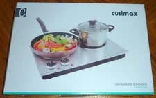 Cusimax Electric Hob CMIP-C180 1800w Infrared Cooktop Ceramic Double Burner