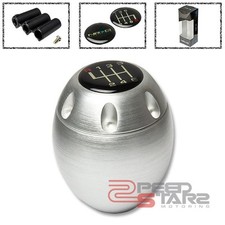 Nrg Type-m Universal Manual 6-speed Mt Oval Stick Gear Shift Knob Brush Silver