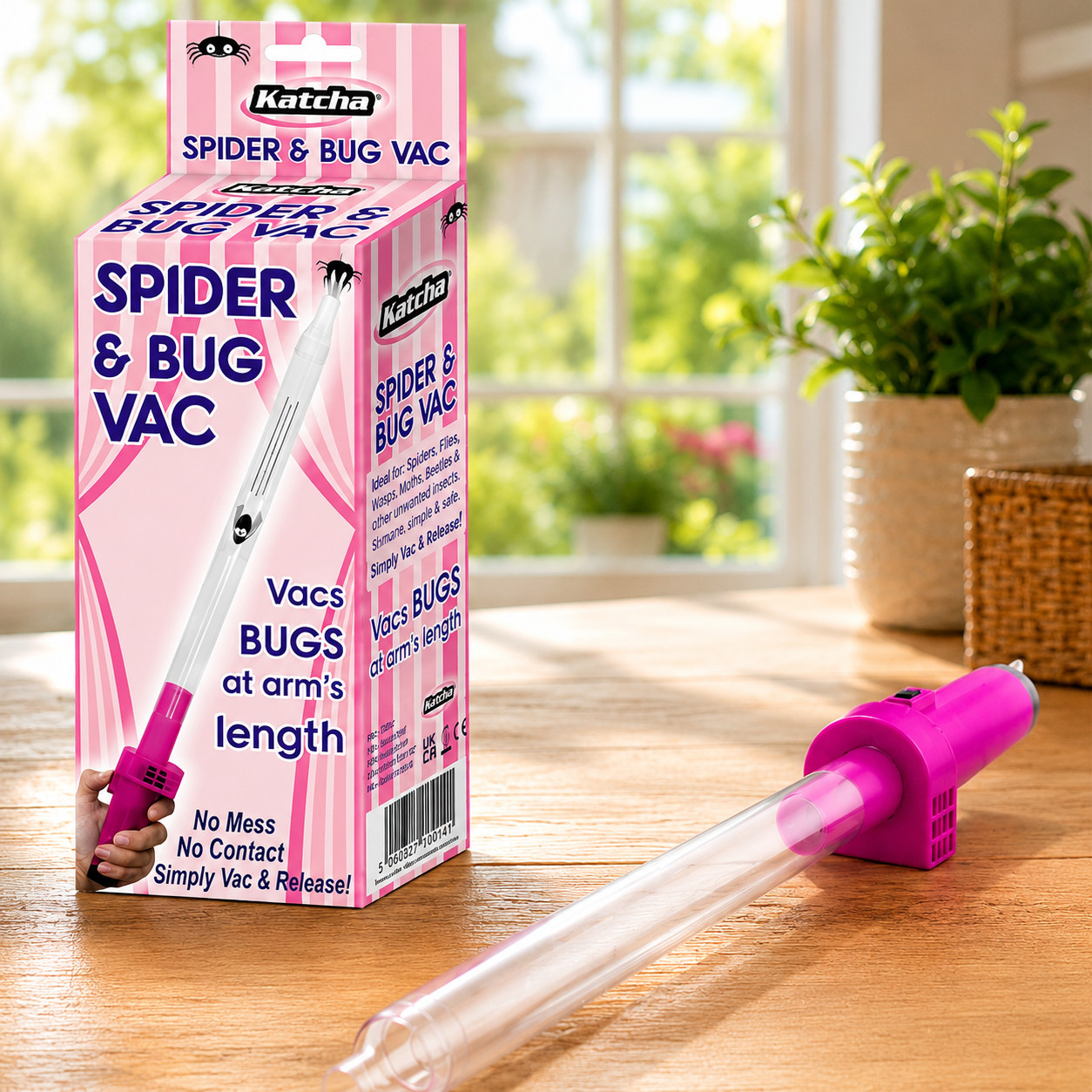 Katcha Pink Bug Buster - Vacuum Spider Catcher
