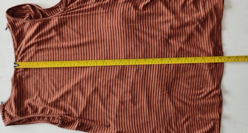 Next Maternity Sleeveless Top Tan Stripe Twist Knot Cowl Neckline Size 14 - Picture 5 of 8