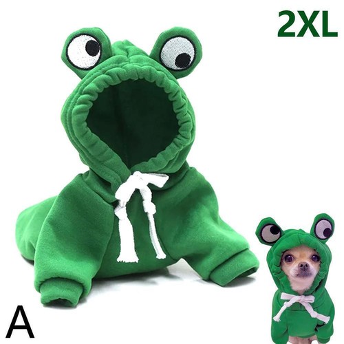 Dog Coat Hoodies Chihuahua Dog Winter Clothes Pet Dog French Cute. Green丨UK - Picture 13 of 15