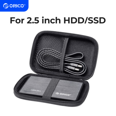 ORICO 2,5Zoll Festplattentasche  Wasserdicht HDD SSD Case Innengröße 140x90x25mm