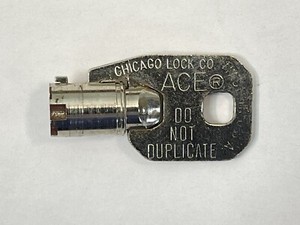ACE VSC81 KEY Chicago Lock Co Vending Laundry Machine cabinet coin box