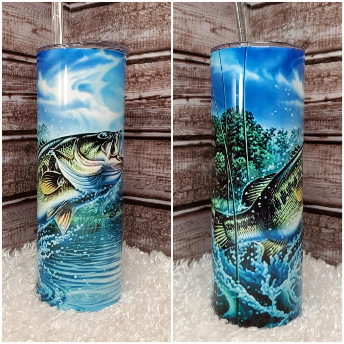 Fishing Beautiful Colors 20 oz Skinny Tumbler Gift idea for Men