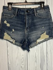 NWT SO Super High Rise Cutoff Short Medium Wash Size 9/29