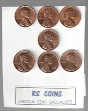 1968S 1969S 1970S 1971S 1972S 1973S 1974S  LINCOLN  PENNY CENT SET  UNCIRCULATED