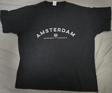 Vintage 2XL Amsterdam Latitude Longitude Ring Spun T-shirt Holland