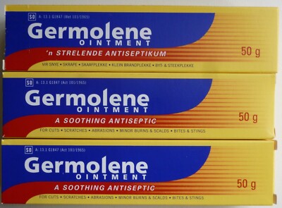 3 x Germolene Pink Antiseptikum / Analgetikum Salbe 50g Tube (Ablauf 01/2027)