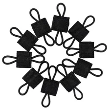 10Pcs Elastic PTT Retainer Tactical MOLLE Storage Strap Antennas Cable Organizer