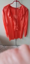 van Laack Damen Bluse mit Volants, Gr. 38, orange