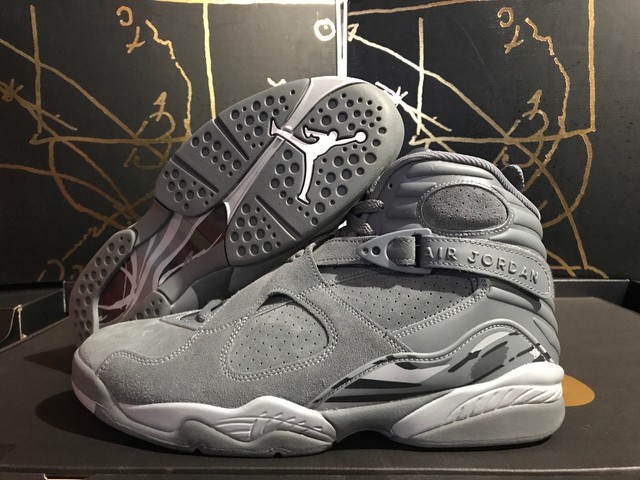 jordan 8 grey suede