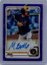 2020 Bowman #CPA-MB Micah Bello Chrome Prospect Auto Purple Refractor #/250