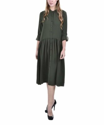 Penelope Women Green Nova Shirt Dress Size L Org $68 | eBay