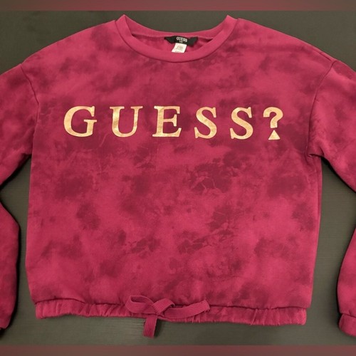 Guess Kids Crop Sweatshirt Girls Size Large (14) EUC - Picture 2 of 6
