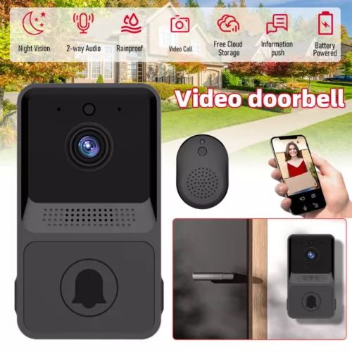 Smart Wireless WiFi Doorbell Intercom Video Camera Door Ring Bell Chime Security - Picture 2 of 18