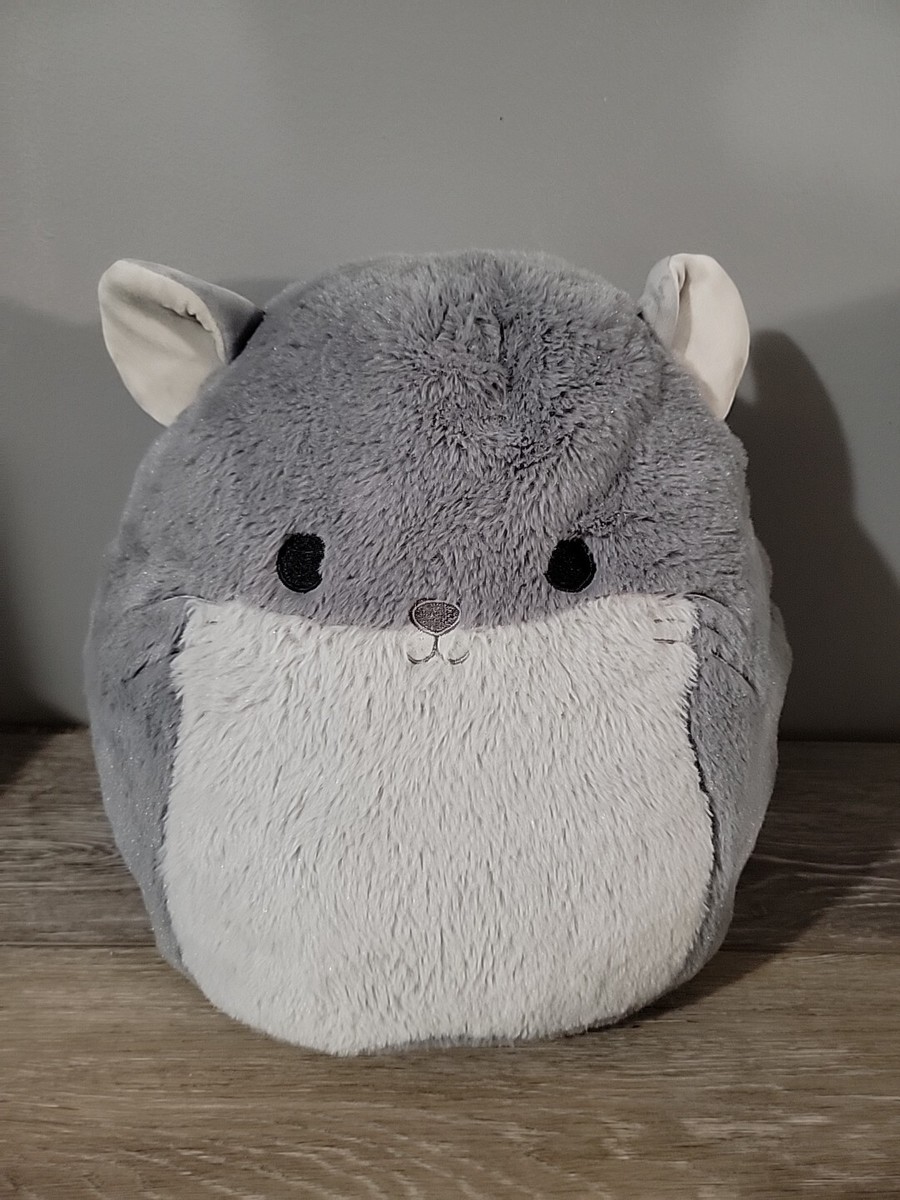 Squishmallow FuzzAMallows Miper Grey Chinchilla Mouse Kellytoy 12