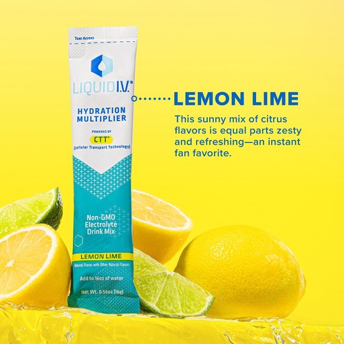 Liquid I.V. Hydration Multiplier Variety Pack � Lemon Lime, Passion Fruit, - Picture 5 of 9