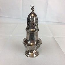 Antica Nathan & Hayes argento massiccio 1898 Caster zucchero pesante 16 cm altezza 193 g