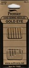 Premier Gold Eye Tapestry Hand Sewing Needles Size 20 (6 pack)