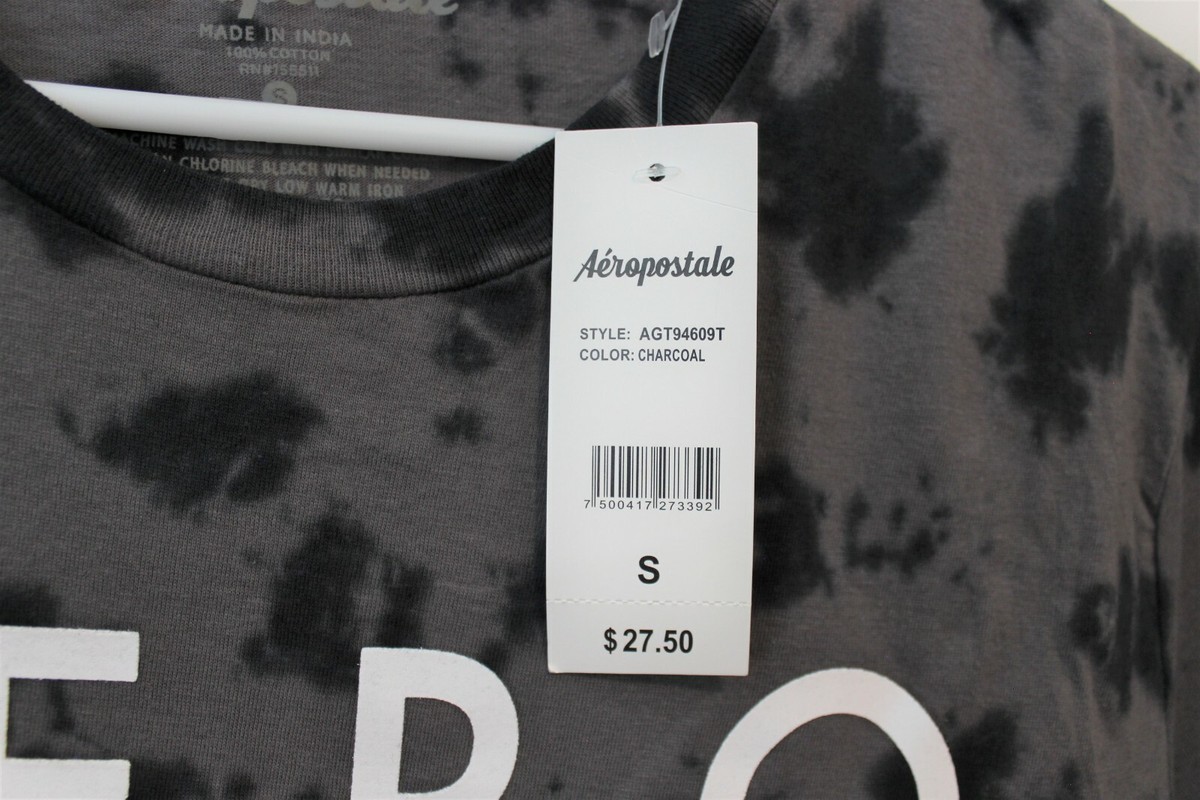 Aeropostale Mens Surf 1987 California Charcoal Graphic T-Shirt