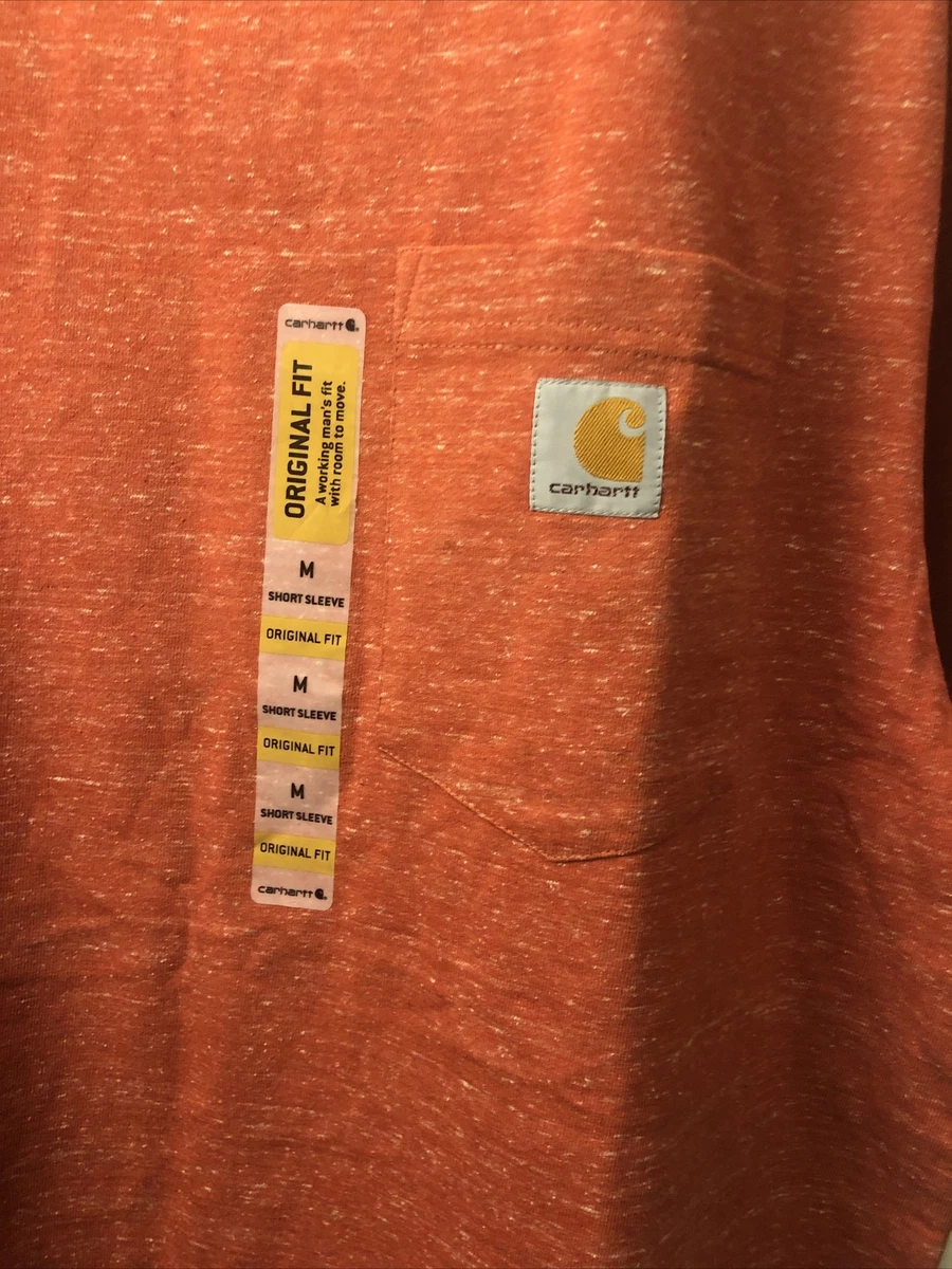 Carhartt K87 Workwear Pocket Short Sleeve T Shirt Cayenne Snow