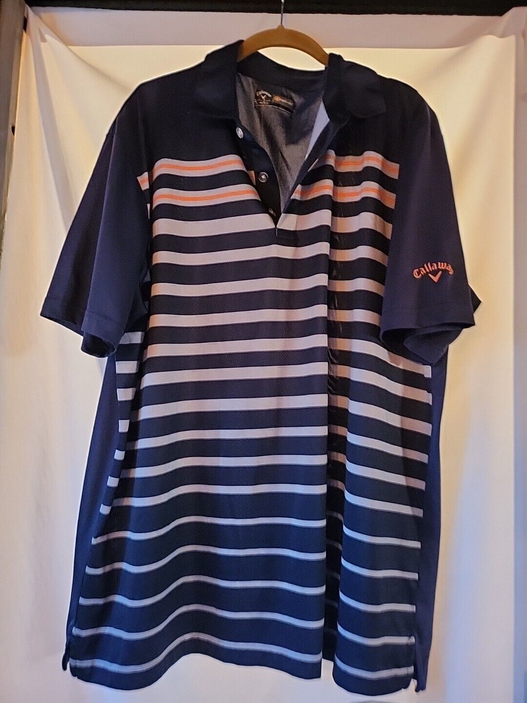 Callaway Opti Dri Golf Polo Shirt Size Large Navy… - image 1