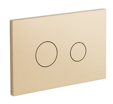 VADO ROUND BUTTON WC TOILET DUAL FLUSH FLUSHPLATE BRIGHT GOLD IND-195-RO-BG