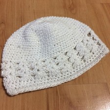 Handmade Crochet Baby Shower Vintage Bonnet Hat Beanie Photo prop